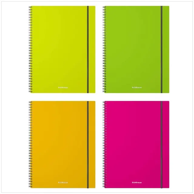 Erichkrause Wirebound Squared Notebook Neon A4 80SH. 50652