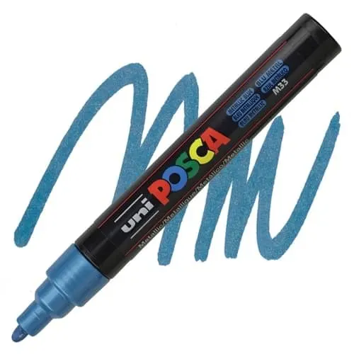 Posca Paint Marker Medium Metallic Blue PC-5M