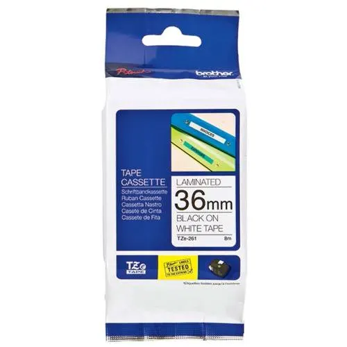 Brother Tape 36MM B/W TZ-261