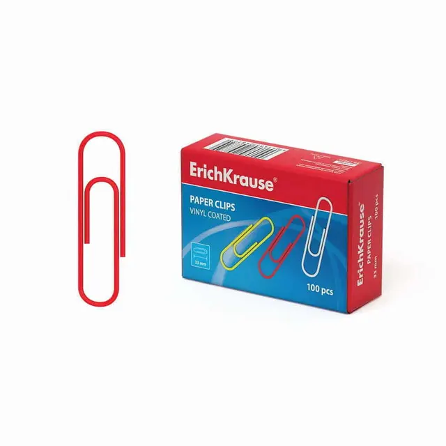 Erichkrause 33MM Paper Clips Coloured (100PCS) 24872