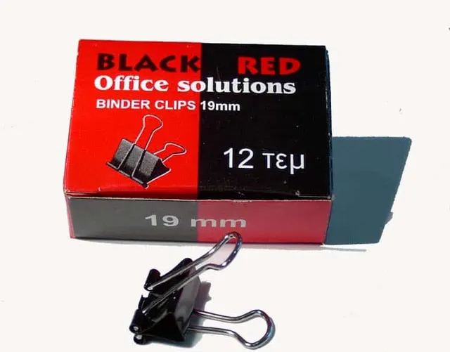 B/R Binder Clips 19MM(12PCS)BR40001