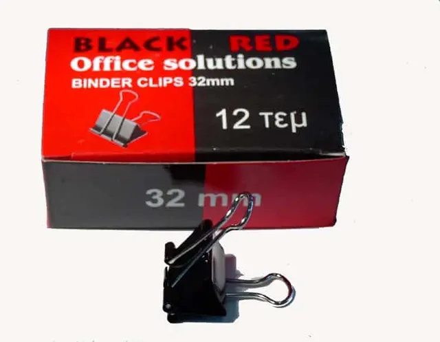 B/R/Foska Binder Clips 32MM(12PCS)BR40003