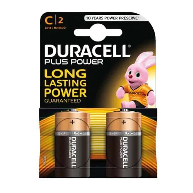 Duracell Alkaline Batteries C (1X2)