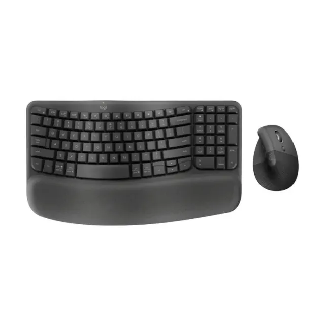 Logitech Keyboard & Mouse Wireless/Bluetooth Wave Keys and Lift Combo Us 920-013635