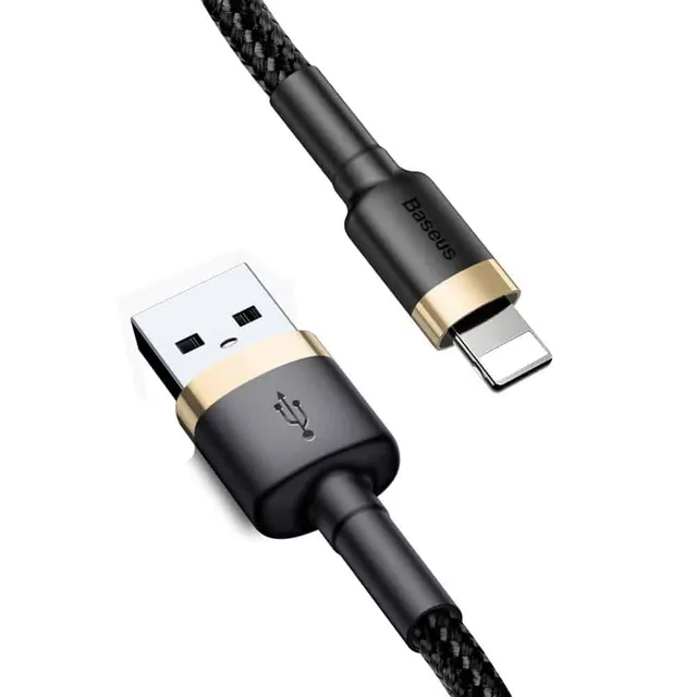 Baseus Durable Charging Cable USB to Lightning 3M Black-Gold