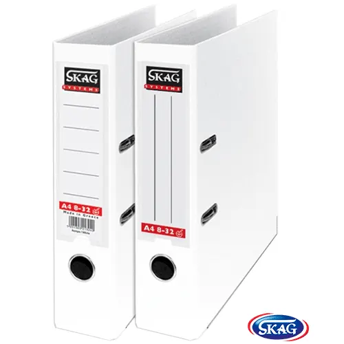 Skag Premium Box File A4 PVC 8CM White 8/32