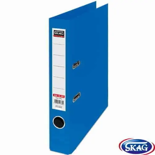 Skag Premium Box File A4 PVC 4CM Narrow Blue 4/32