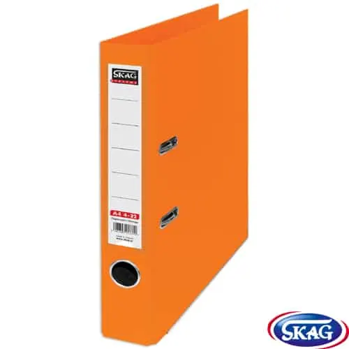 Skag Premium Box File A4 PVC 4CM Narrow Orange 4/32