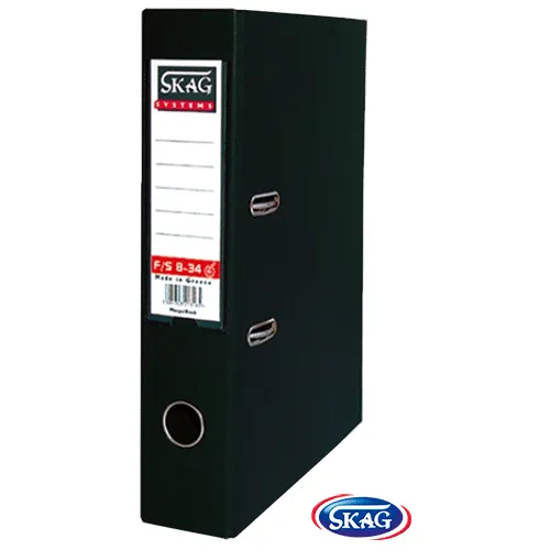 Skag Premium Box File F/SC PVC 8CM Wide Black 8/34