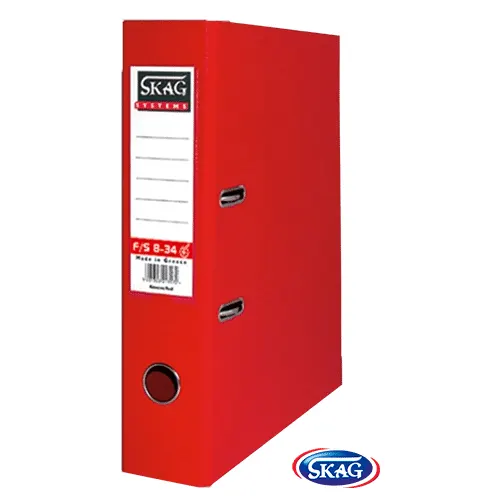 Skag Premium Box File F/SC PVC 8CM Wide Red 8/34
