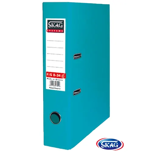 Skag Premium Box File F/SC PVC 8CM Wide Verama/Turqoise 8/34
