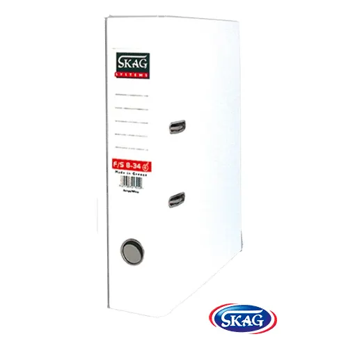 Skag Premium Box File F/SC PVC 8CM Wide White 8/34