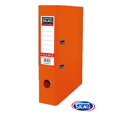 Skag Premium Box File F/SC PVC 8CM Wide Orange 8/34
