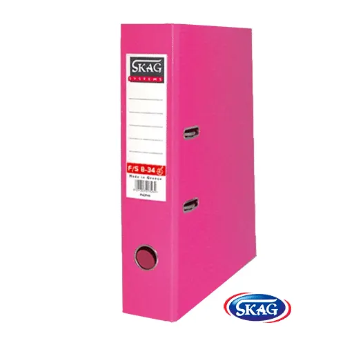 Skag Premium Box File F/SC PVC 8CM Wide Pink 8/34