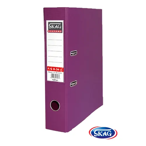 Skag Premium Box File F/SC PVC 8CM Wide Purple 8/34