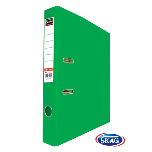 Skag Premium Box File A4 PVC 4CM Narrow Green 4/32