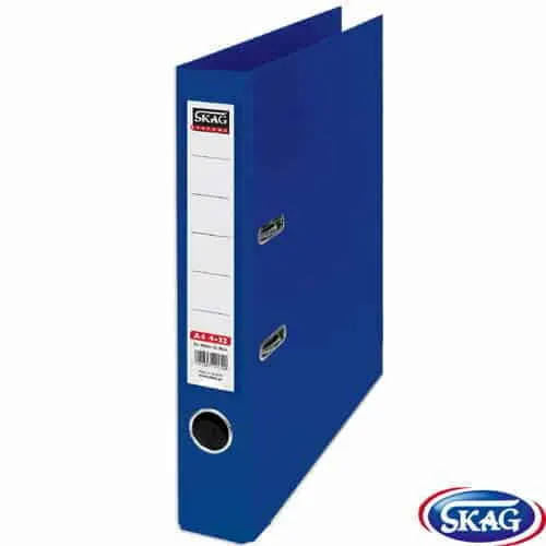 Skag Premium Box File A4 PVC 4CM Narrow Dark Blue 4/32