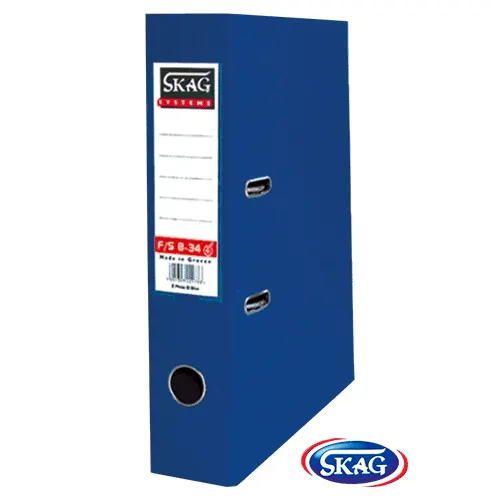 Skag Premium Box File F/SC PVC 8CM Wide Dark Blue 8/34