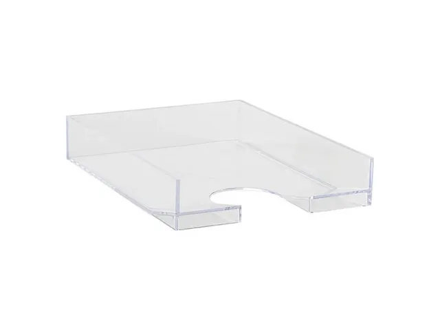 B/R Plastic Office Trays Clear/Black KS21220