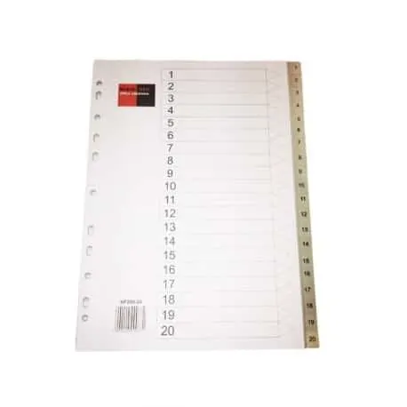 B/R PVC Divider A4 1-20 HF289/290-20 BR00077