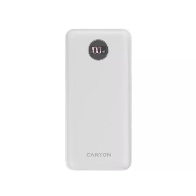 Canyon Power Bank 20000MmAh Usb+Type-C & LED Display CNE-CPB2002W