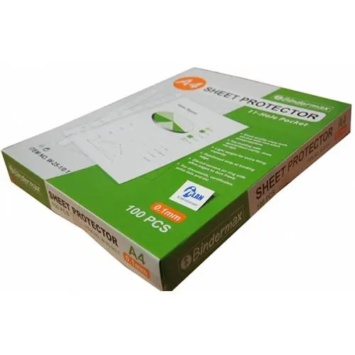 Bindermax PVC Copy Safe A4 W-25-1(100 pcs) Extra Wide