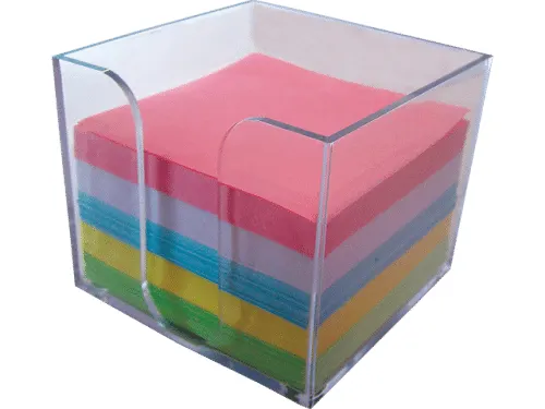 B/R PVC Memo Cube Holder Clear KS19990
