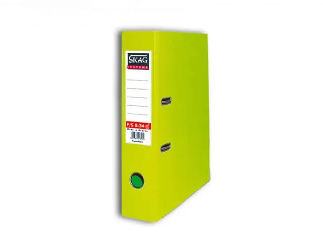 Skag Premium Box File A4 PVC 8CM Light Green 8/32