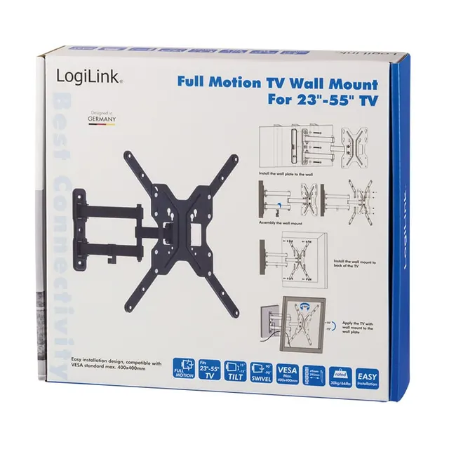 Logilink BP0016 Full Motion TV Wall Mount 23-55''