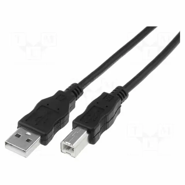 Digitus USB Printer Cable 5M A-B Black AK-300105-050-S