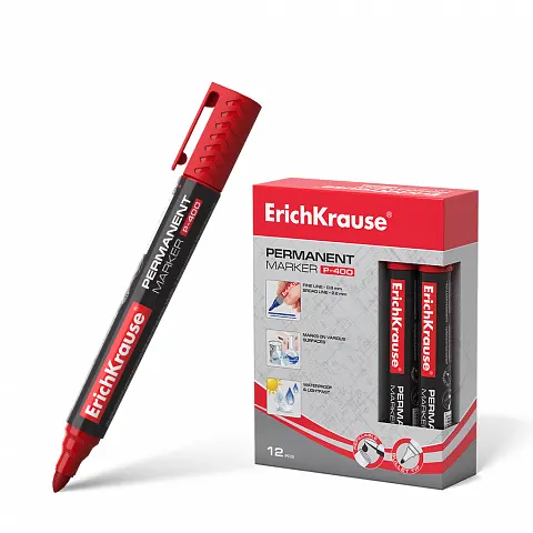 Erichkrause Permanent Marker P-400 Red 30988