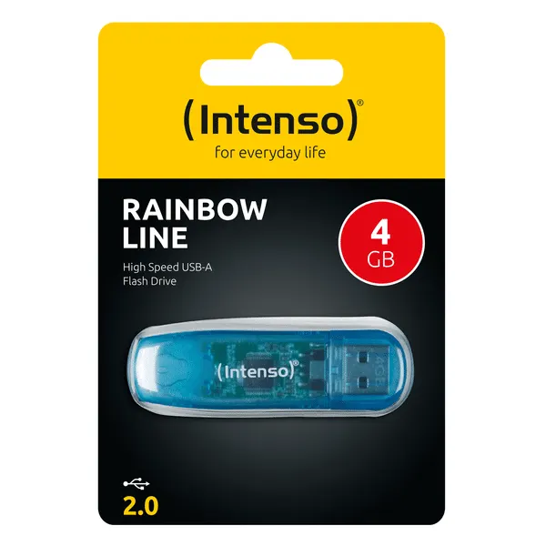 Intenso USB Flash 2.0 4GB Rainbow Line Blue