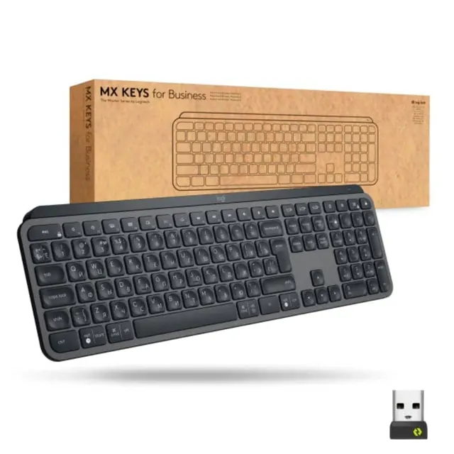 Logitech MX Keys for Business Bluetooth Illuminated Keyboard Graphite (920-010251) Us