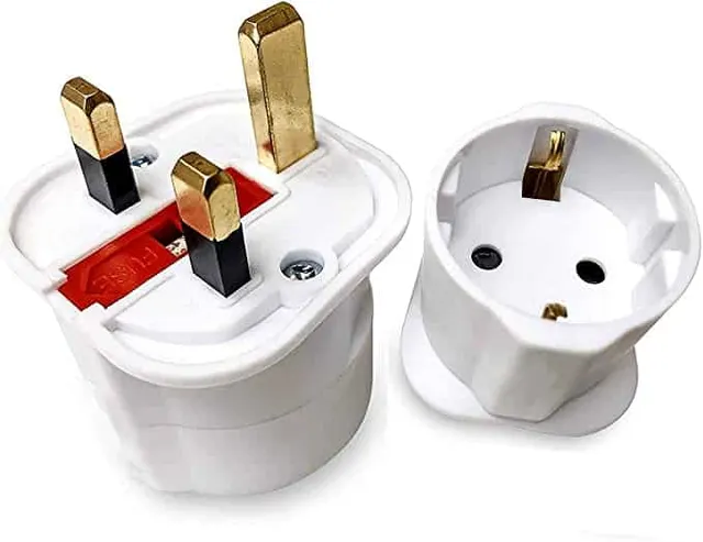 Poka Adaptor Schuko (2 Pin) to UK Plug (3 Pin) BS1363A