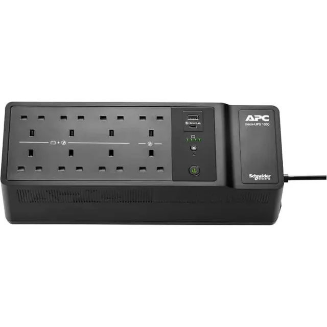 Apc Back-Ups 1050VA Line Interractive 8 X UK Sockets, Usb+Usb-C, Battery 12V9AH BE1050G2-UK