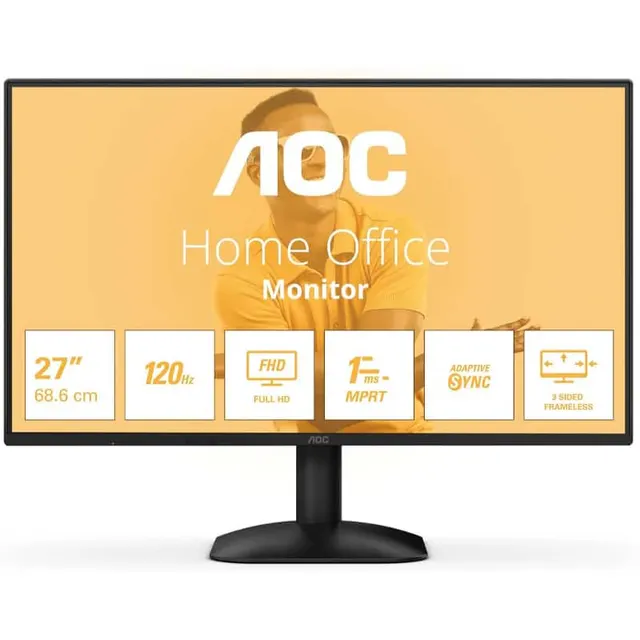 Aoc Monitor 27" Ips Vga/Hdmi 120Hz 3YW 27B31H