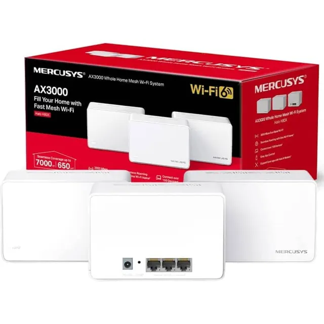 Mercusys Halo H80X(3-pack) AX3000 Whole Home Mesh Wi-Fi 6 System