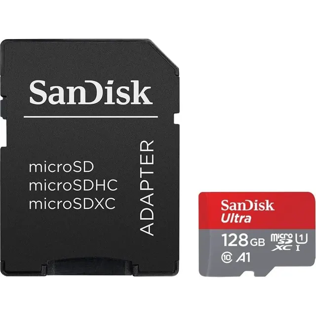 Sandisk Ultra microSDXC 128GB + SD Adapter 140MB/s A1 Class