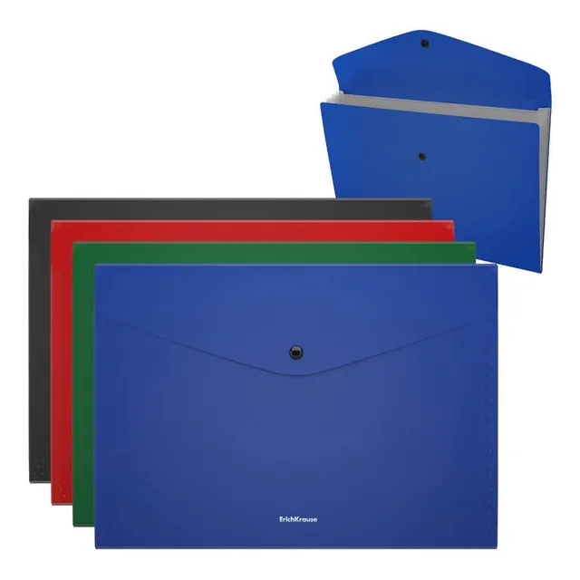 Erichkrause Envelope Folder W/Pockets Matt Classic A4 Opaque Ass. Colors 50298