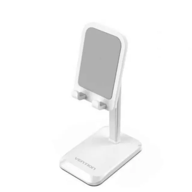 Vention Height Adjustable Desktop Smartphone Stand White Aluminum Alloy Type (KCQW0)
