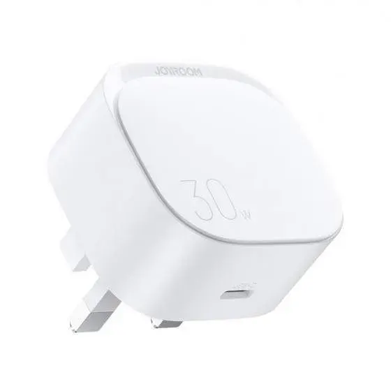 Small Fast USB Type C PD Charger 30W UK Plug White (L-P307)