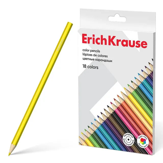Erichkrause Hexagonal Color Pencils (18 Colors) 61790