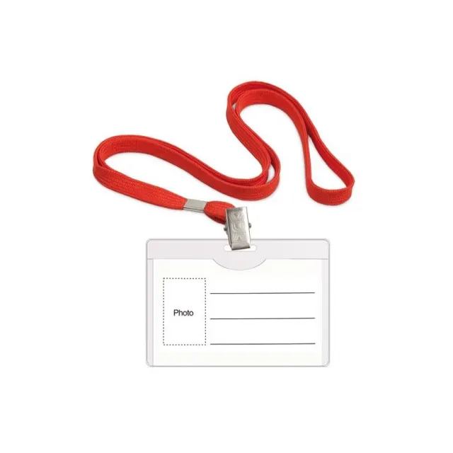 Forpus Name Badge PVC 90X54MM W/Ribbon F70704