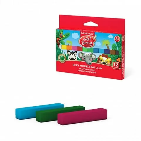 Erichkrause Artberry Soft Modelling Clay Aloe Vera 12 COLORS,180g 41779