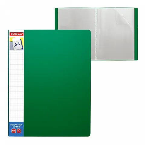 Erichkrause Display Book + Spine Pocket Classic 30 Pockets A4 Green 46079