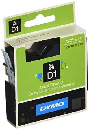 Dymo Tape 12MM Blk/Clear 45010