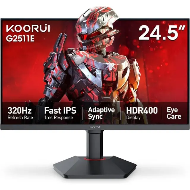 Koorui Gaming Monitor 24.5" FHD Ips 320Hz Height Adjustable 1MS Hdmi/Dp 3YW G2511E
