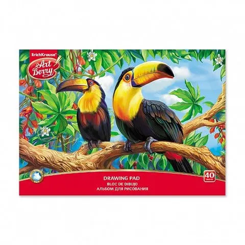 Erichkrause Artberry Drawing Pad Exotic Birds A4 40 Sheets 46917
