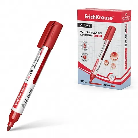 Erichkrause Whiteboard Marker with Liquid Ink LW-600 Red 48776