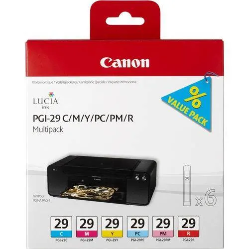 Canon Ink Cartridge PGI-29 Multipack C/M/Y/Bc/Pm/R